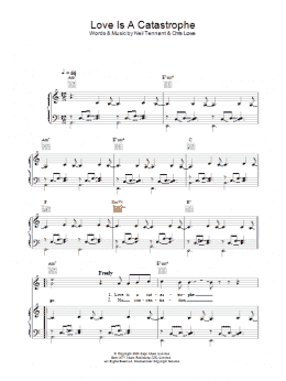 page one of Love Is A Catastrophe (Piano, Vocal & Guitar Chords)