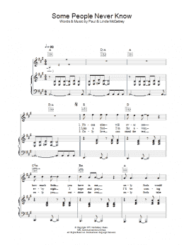 page one of Some People Never Know (Piano, Vocal & Guitar Chords)