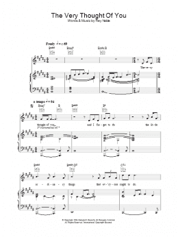 page one of The Very Thought Of You (Piano, Vocal & Guitar Chords)