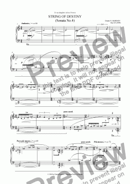 page one of PIANO SONATA No.4 (String of Destiny)