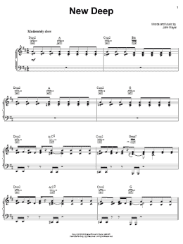page one of New Deep (Piano, Vocal & Guitar Chords (Right-Hand Melody))