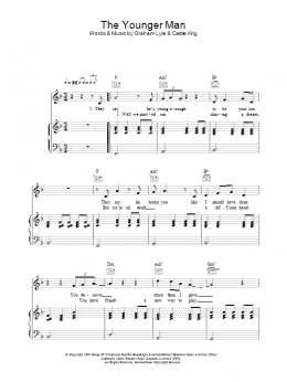page one of The Younger Man (Piano, Vocal & Guitar Chords)