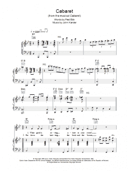 page one of Cabaret (Piano, Vocal & Guitar Chords)