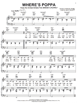 page one of Where's Poppa (Piano, Vocal & Guitar Chords (Right-Hand Melody))