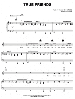 page one of True Friends (Piano, Vocal & Guitar Chords (Right-Hand Melody))