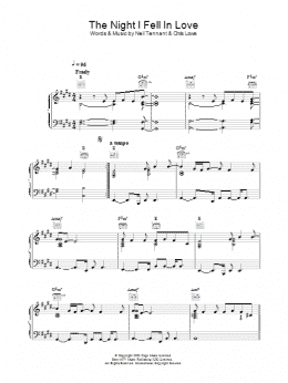 page one of The Night I Fell In Love (Piano, Vocal & Guitar Chords)