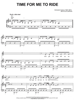 page one of Time For Me To Ride (Piano, Vocal & Guitar Chords (Right-Hand Melody))