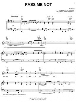 page one of Pass Me Not (Piano, Vocal & Guitar Chords (Right-Hand Melody))