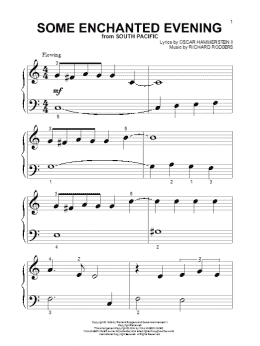 page one of Some Enchanted Evening (Beginning Piano Solo)