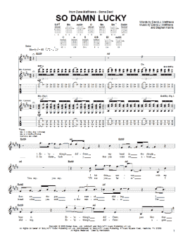 page one of So Damn Lucky (Guitar Tab)