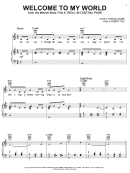 page one of Welcome To My World (Piano, Vocal & Guitar Chords (Right-Hand Melody))