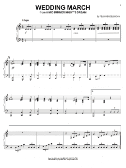 page one of Wedding March (Piano Solo)
