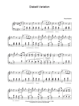 page one of Diabelli Variation (Piano Solo)