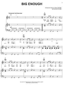 page one of Big Enough (Piano, Vocal & Guitar Chords (Right-Hand Melody))