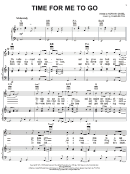 page one of Time For Me To Go (Piano, Vocal & Guitar Chords (Right-Hand Melody))
