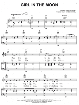 page one of Girl In The Moon (Piano, Vocal & Guitar Chords (Right-Hand Melody))