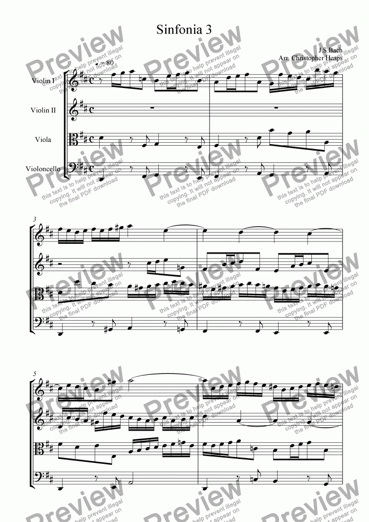 page one of Sinfonia 3