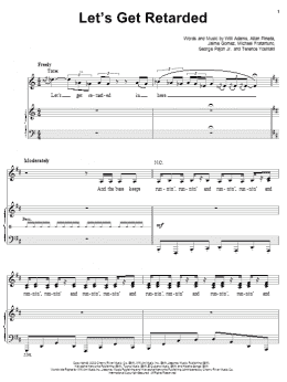 page one of Let's Get Retarded (Piano, Vocal & Guitar Chords (Right-Hand Melody))