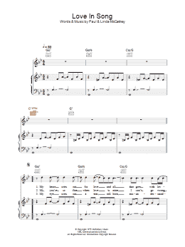 page one of Love In Song (Piano, Vocal & Guitar Chords)