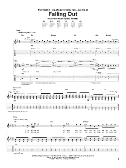 page one of Falling Out (Guitar Tab)