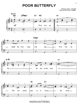 page one of Poor Butterfly (Easy Piano)