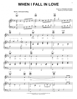page one of When I Fall In Love (Piano, Vocal & Guitar Chords (Right-Hand Melody))