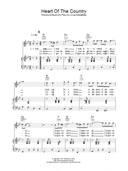 page one of Heart Of The Country (Piano, Vocal & Guitar Chords)