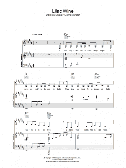 page one of Lilac Wine (Piano, Vocal & Guitar Chords)