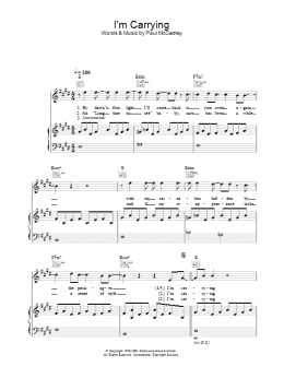 page one of I'm Carrying (Piano, Vocal & Guitar Chords)