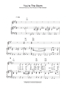 page one of You're The Storm (Piano, Vocal & Guitar Chords)
