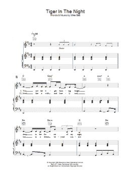 page one of Tiger In The Night (Piano, Vocal & Guitar Chords)