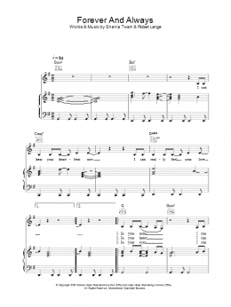 page one of Forever And Always (Piano, Vocal & Guitar Chords)