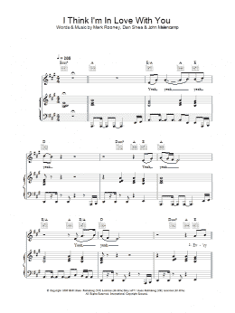 page one of I Think I'm In Love With You (Piano, Vocal & Guitar Chords)