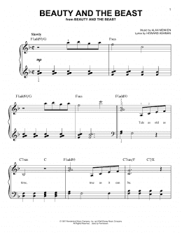 page one of Beauty And The Beast (Easy Piano)