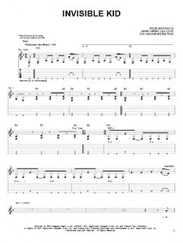 page one of Invisible Kid (Easy Guitar Tab)