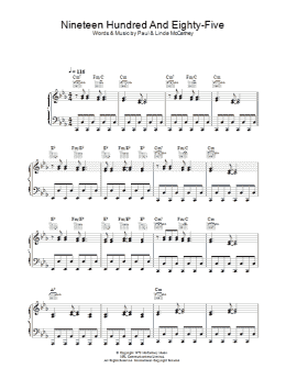 page one of Nineteen Hundred And Eighty-Five (Piano, Vocal & Guitar Chords)