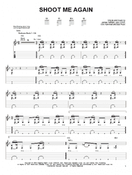 page one of Shoot Me Again (Easy Guitar Tab)