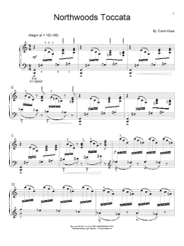 page one of Northwoods Toccata (Educational Piano)