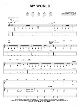 page one of My World (Easy Guitar Tab)