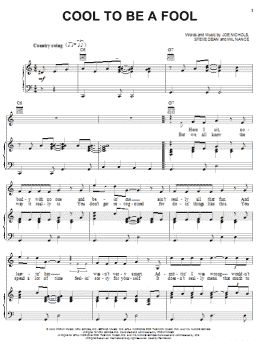 page one of Cool To Be A Fool (Piano, Vocal & Guitar Chords (Right-Hand Melody))