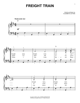 page one of Freight Train (Easy Piano)