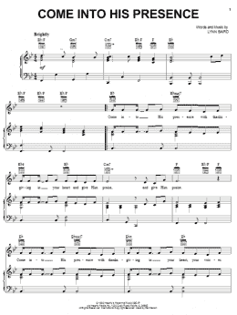 page one of Come Into His Presence (Piano, Vocal & Guitar Chords (Right-Hand Melody))