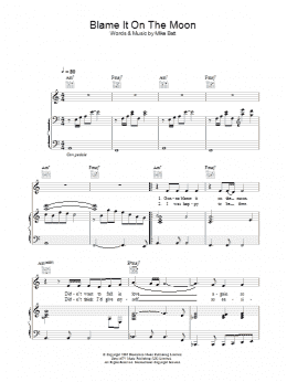 page one of Blame It On The Moon (Piano, Vocal & Guitar Chords)