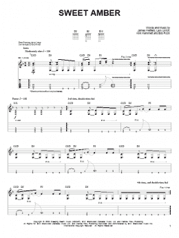 page one of Sweet Amber (Easy Guitar Tab)