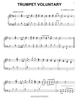 page one of Trumpet Voluntary (Piano Solo)