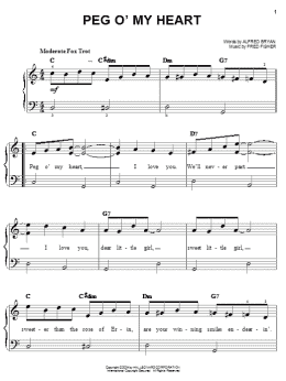 page one of Peg O' My Heart (Easy Piano)
