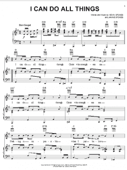 page one of I Can Do All Things (Piano, Vocal & Guitar Chords (Right-Hand Melody))