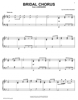 page one of Bridal Chorus (Piano Solo)