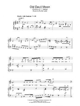 page one of Old Devil Moon (Piano, Vocal & Guitar Chords)