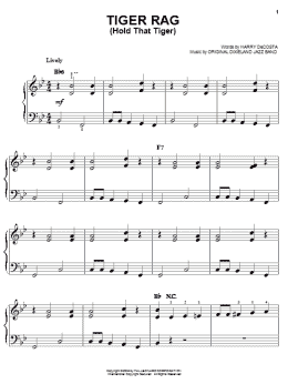 page one of Tiger Rag (Hold That Tiger) (Easy Piano)